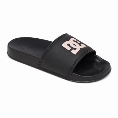 DC Slides Women's Black/Pink Sandals Australia Online BOT-592